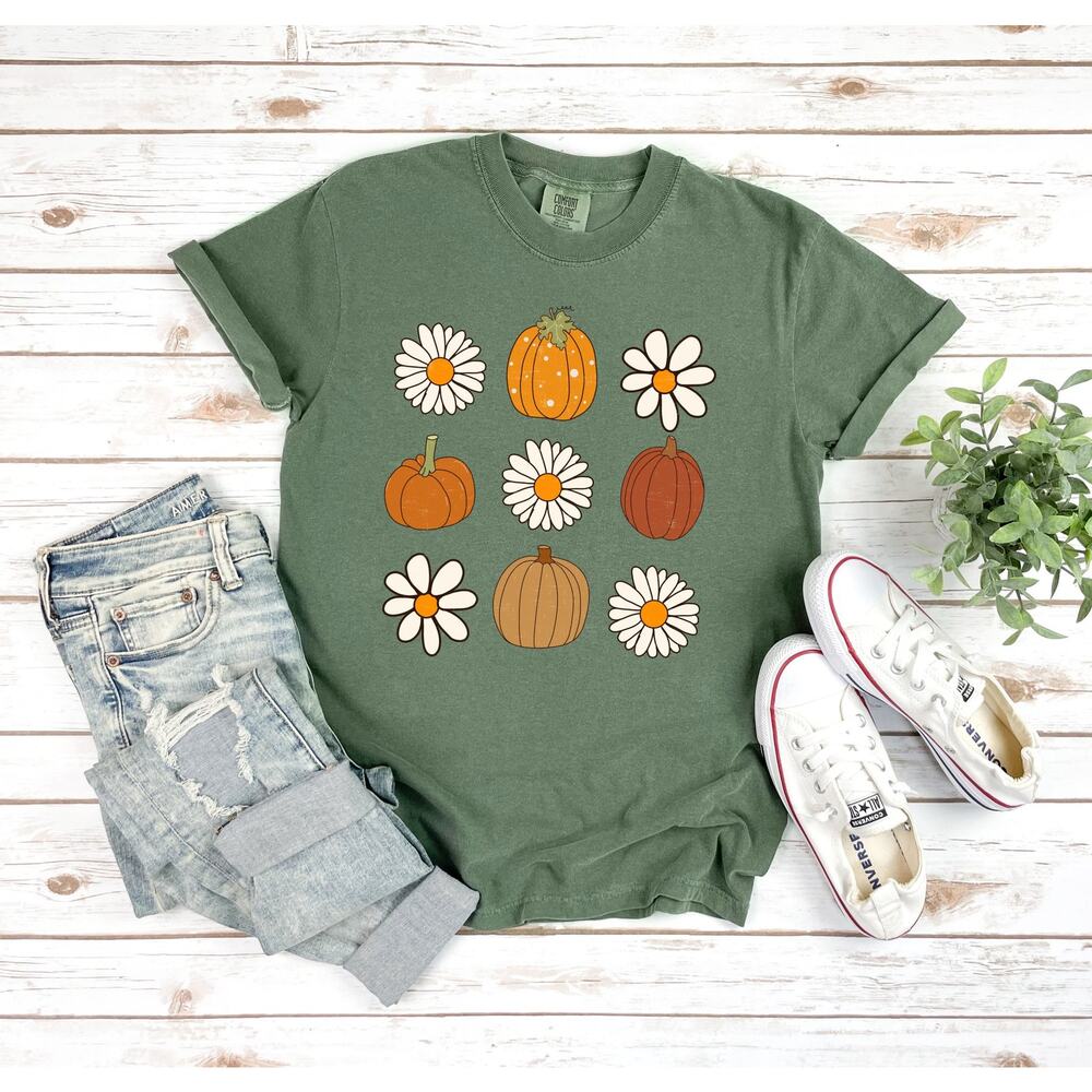 New Comfort Colors Fall Thanksgiving Graphic Tshirt, Light Green